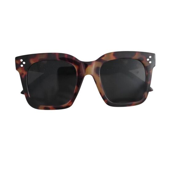Privé Revaux Designer Tortoise Shell Squared Sunglasses with Hard Case - Picture 5 of 15